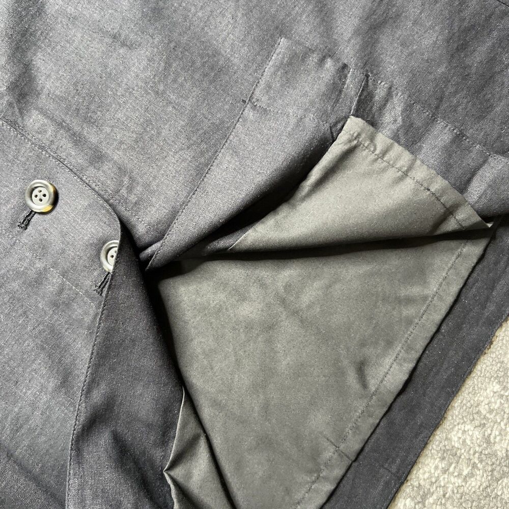 Ann Taylor Linen Blend Button Down Midi Skirt 12P Black Office Classic Cottage - Picture 5 of 8